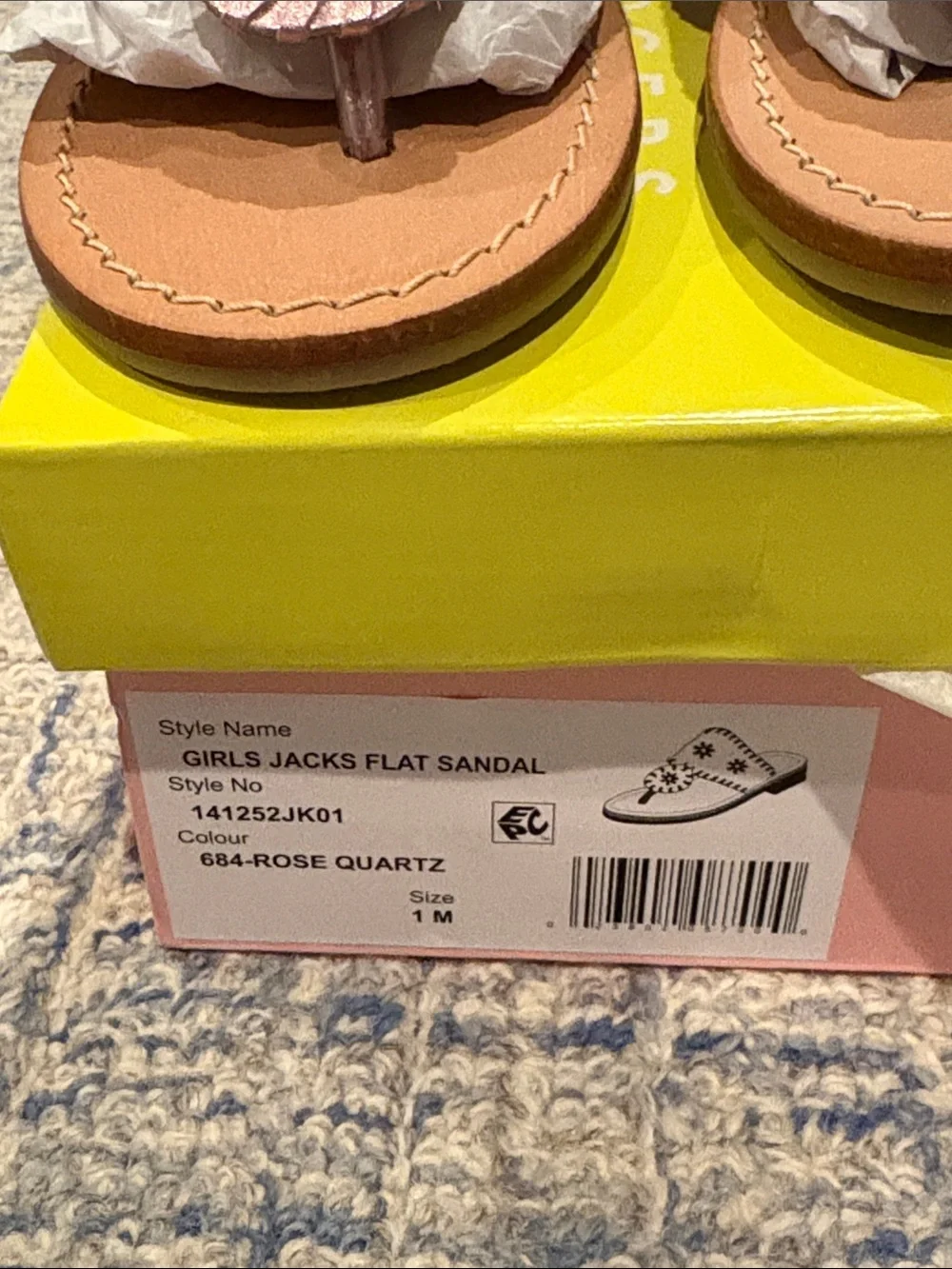 New in Box Jack Rogers Girls Flat Sandals